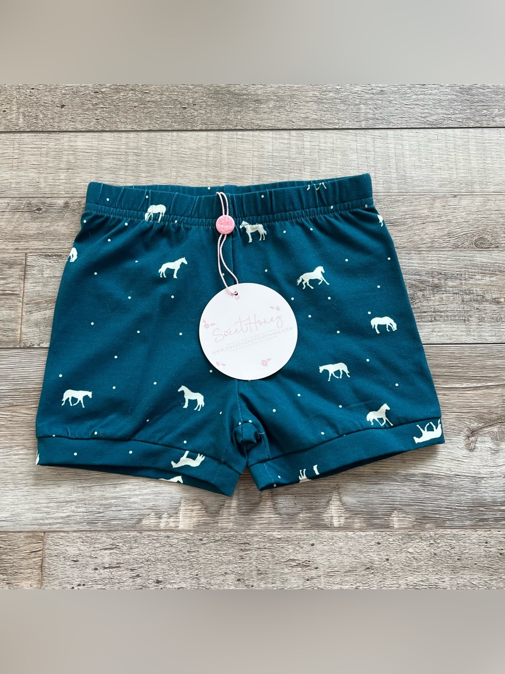 NWT SweetHoney Girls Bloomer Shorts in Horses Size 5
